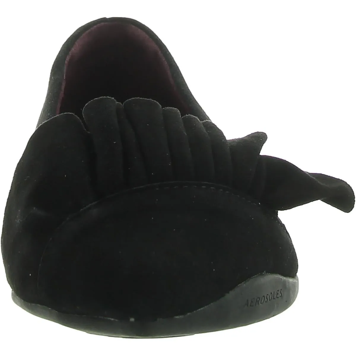 Dillion Womens Suede Slip-On Ballet Flats