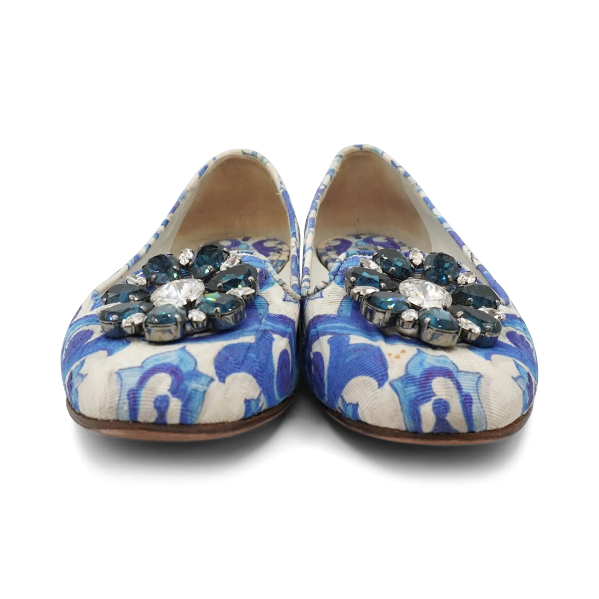 Dolce & Gabbana 'Majolica Tile' Flats - Women's 37.5