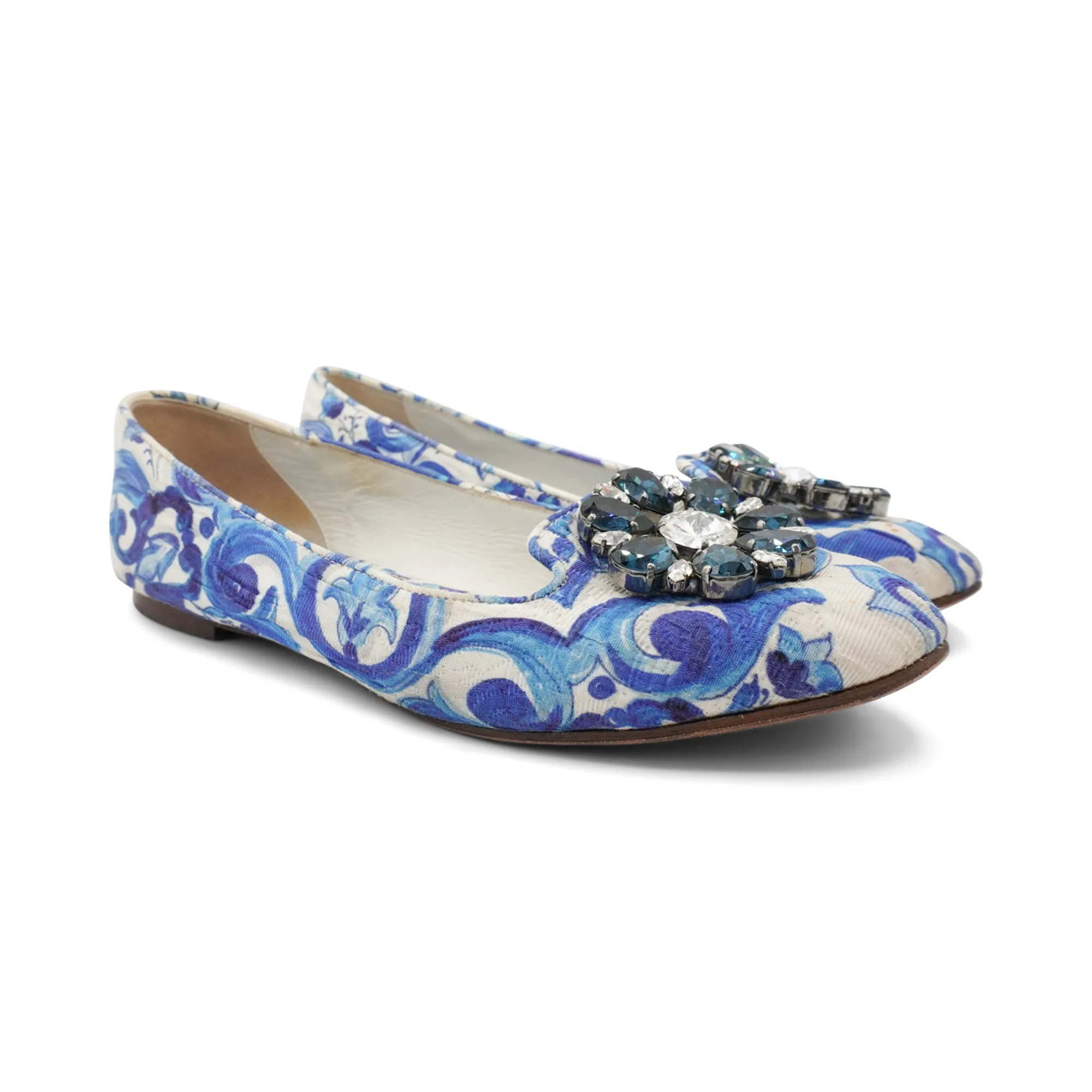 Dolce & Gabbana 'Majolica Tile' Flats - Women's 37.5
