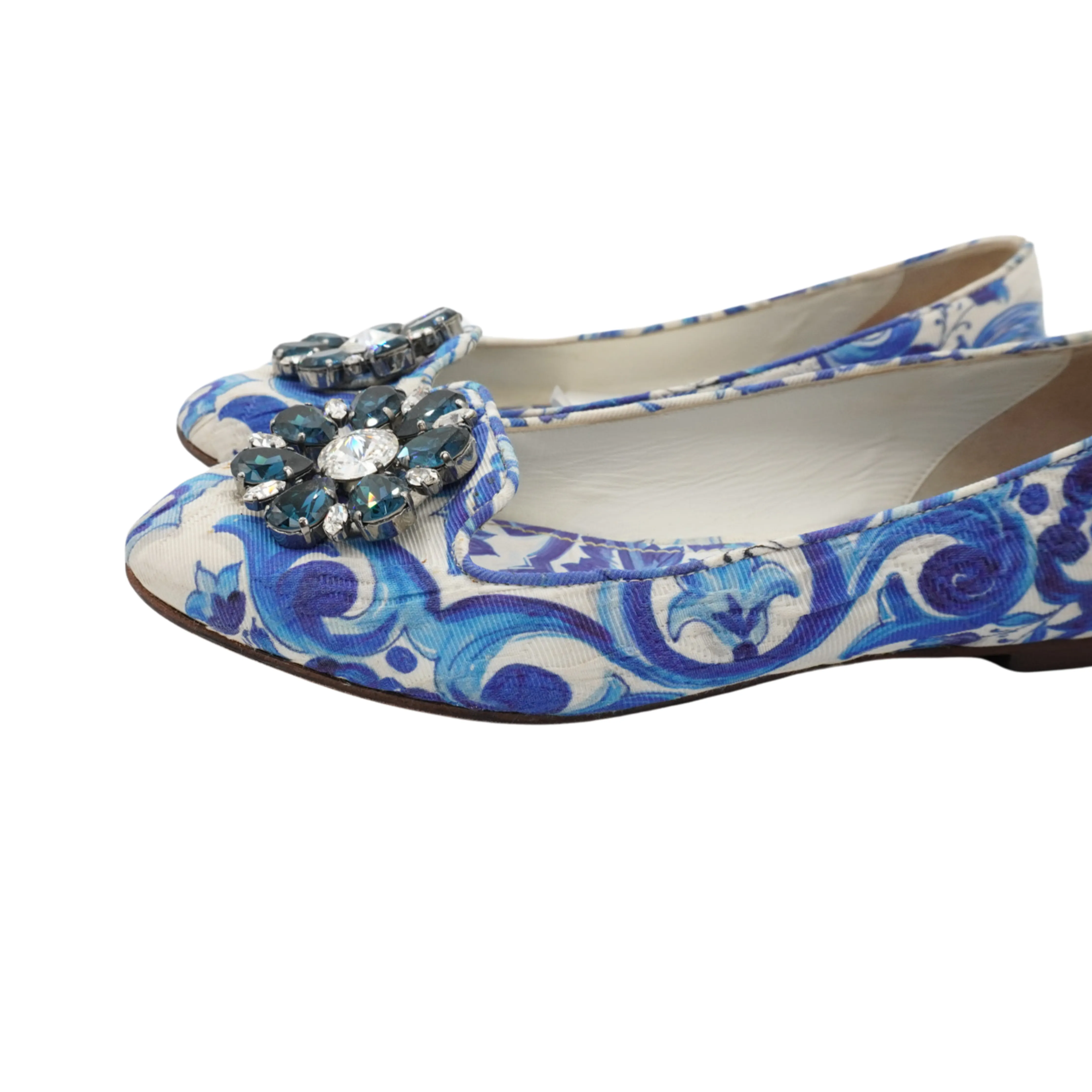 Dolce & Gabbana 'Majolica Tile' Flats - Women's 37.5