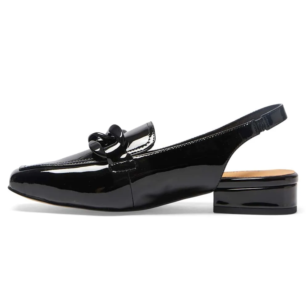 Domino Loafer in Black Patent
