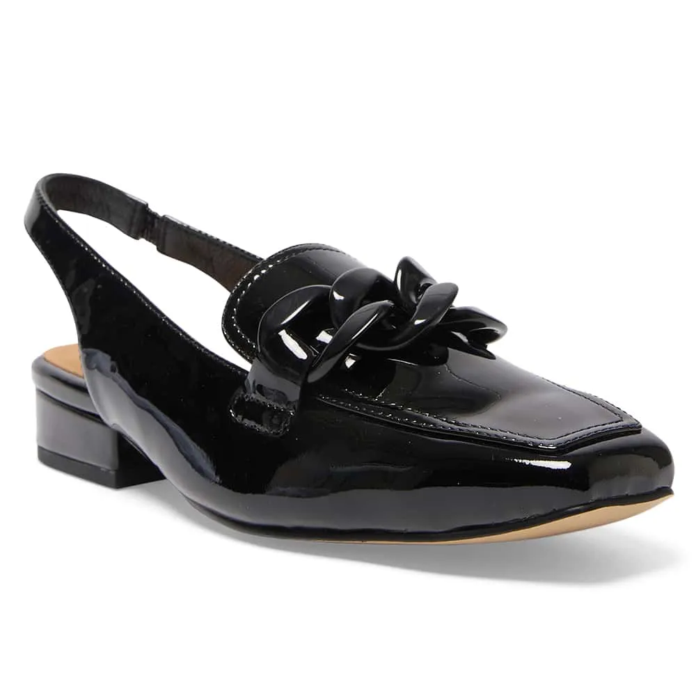 Domino Loafer in Black Patent