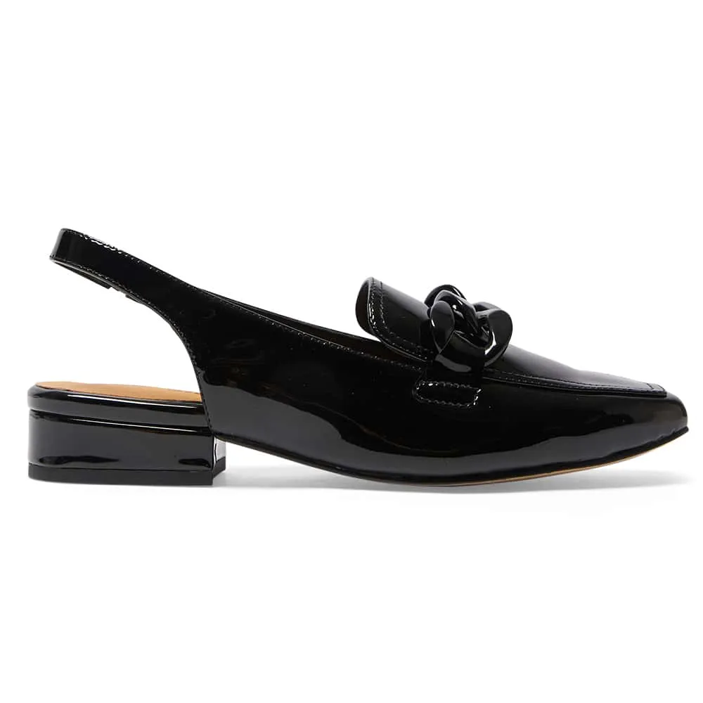 Domino Loafer in Black Patent