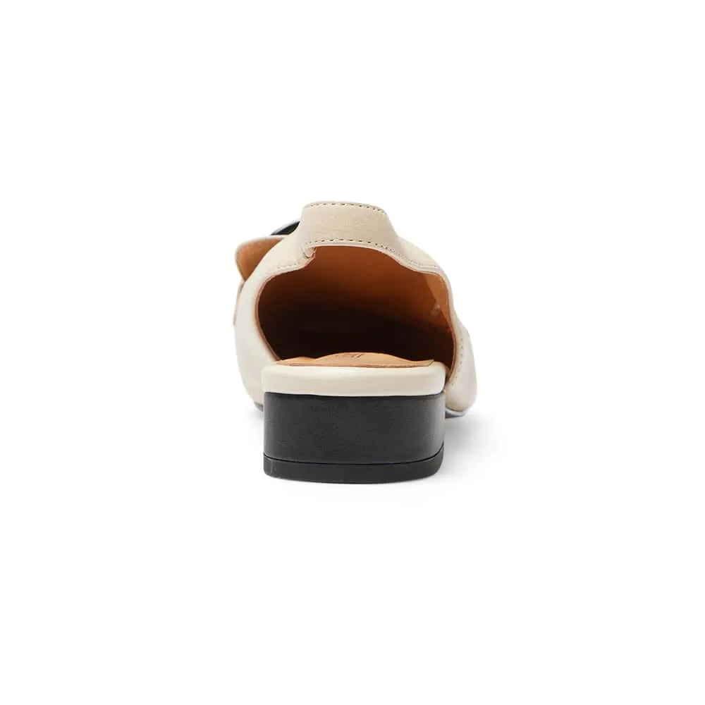Domino Loafer in Ivory/black Multi Leather