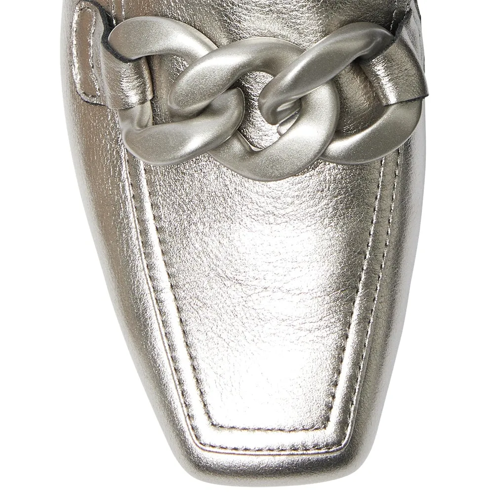Domino Loafer in Pewter Leather