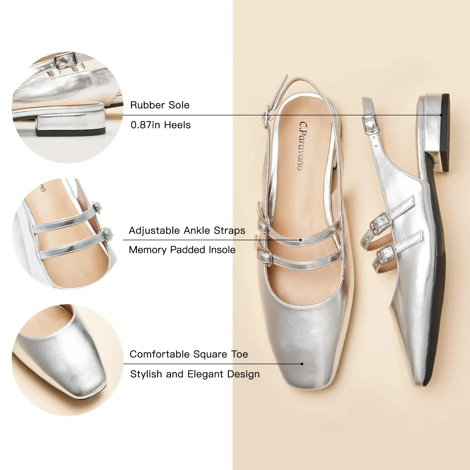 Double-Straps Slingback Mary Jane (Alyssa S