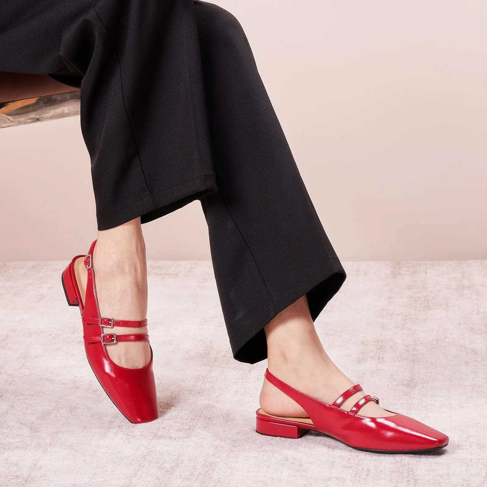 Double-Straps Slingback Mary Jane (Alyssa S