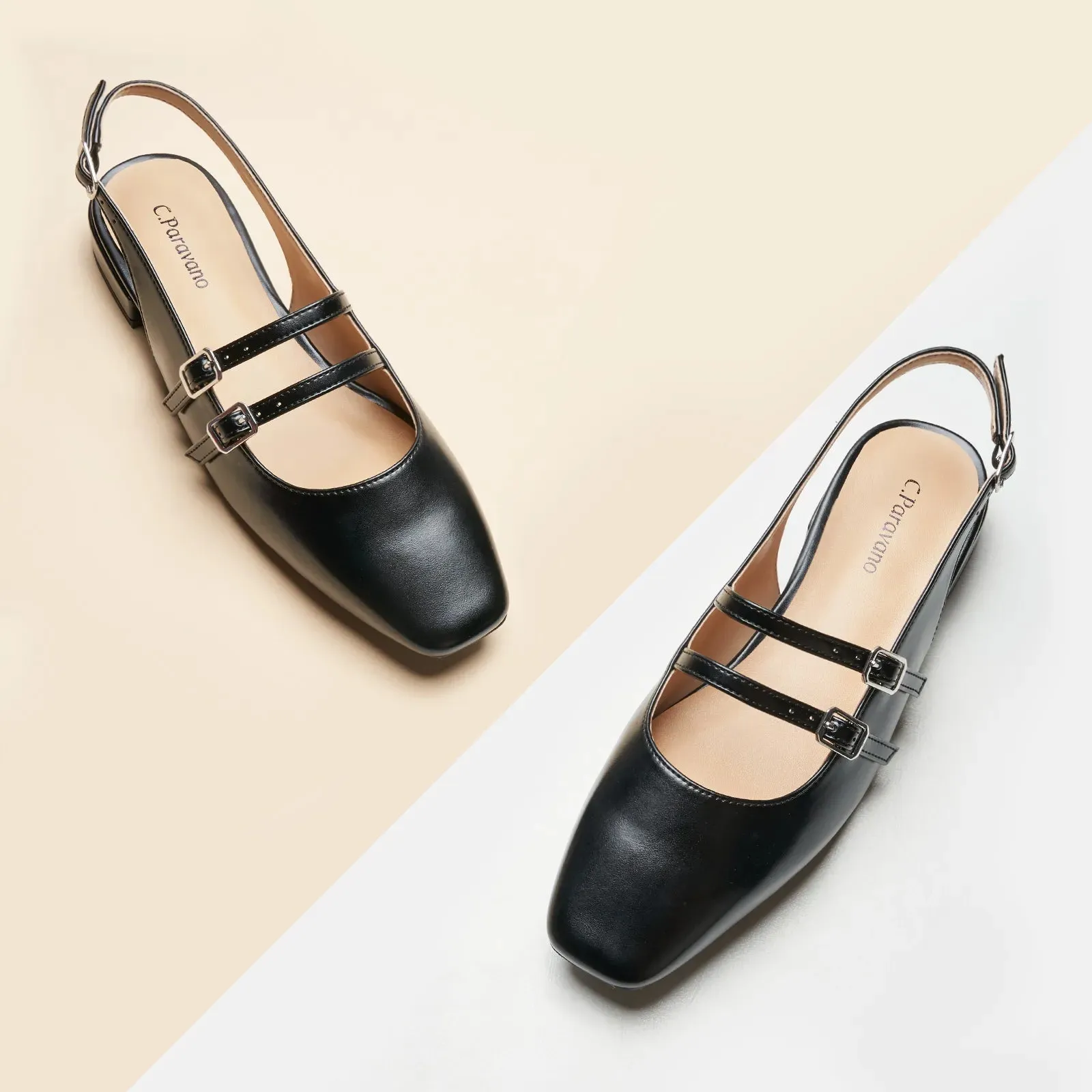 Double-Straps Slingback Mary Jane (Alyssa S