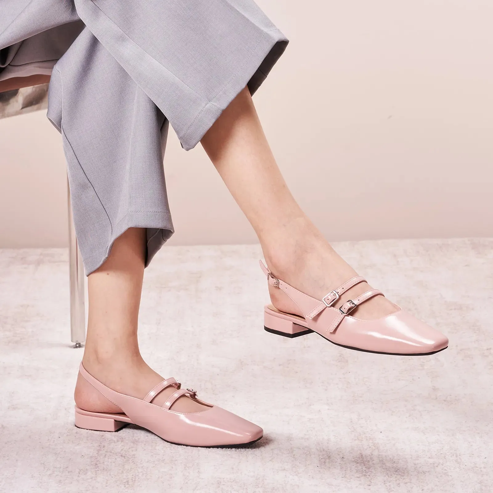 Double-Straps Slingback Mary Jane (Alyssa S