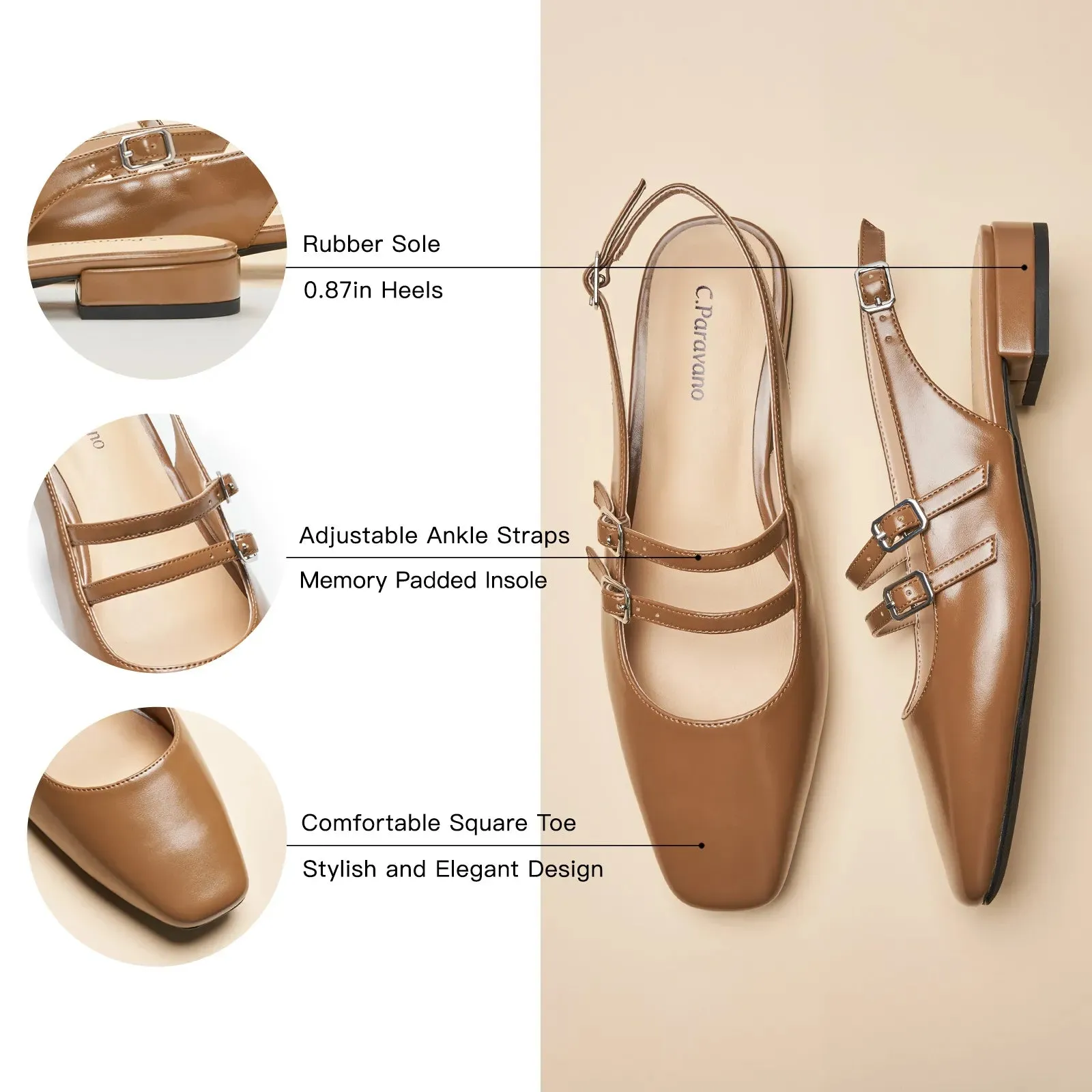 Double-Straps Slingback Mary Jane (Alyssa S