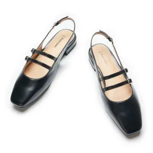 Double-Straps Slingback Mary Jane (Alyssa S