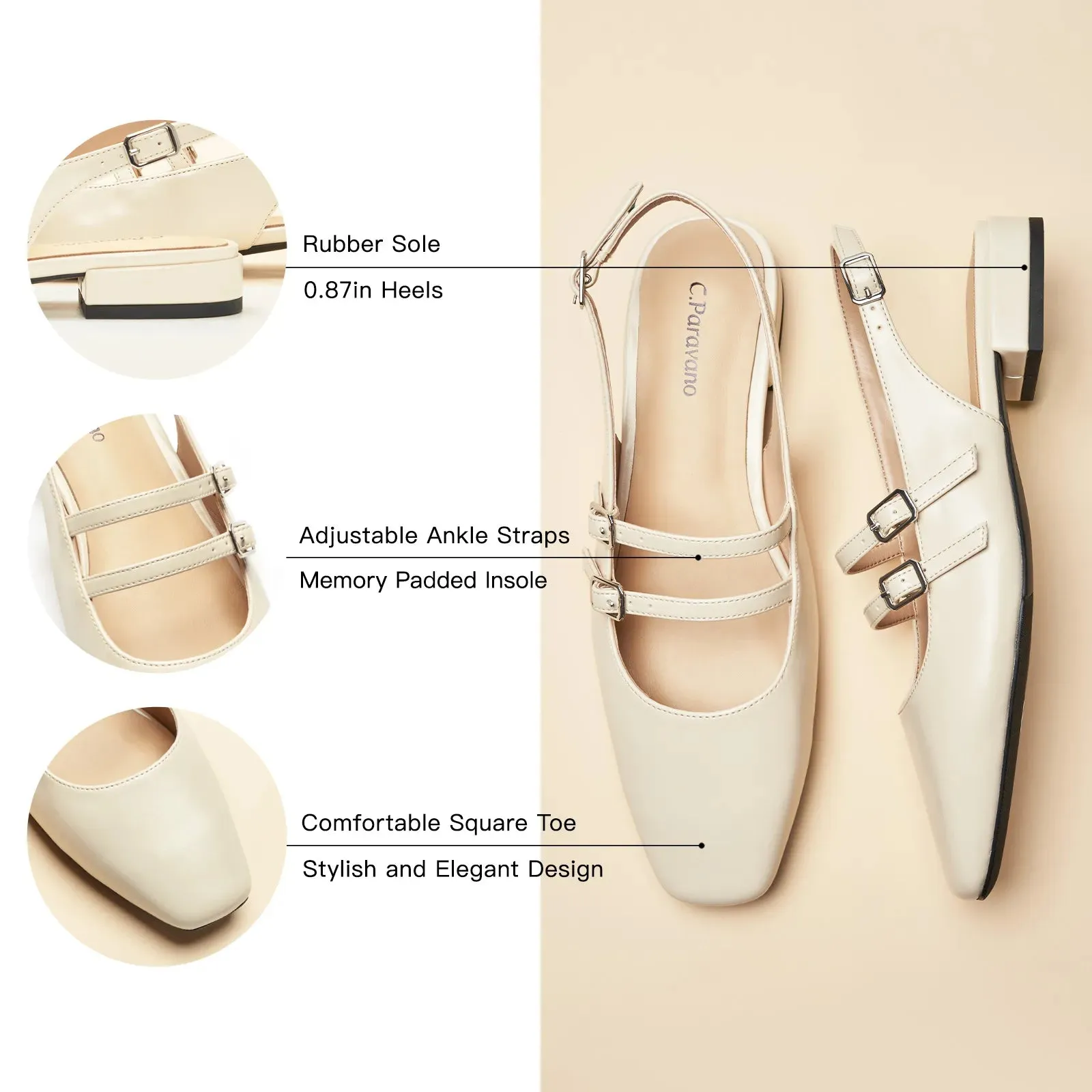 Double-Straps Slingback Mary Jane (Alyssa S