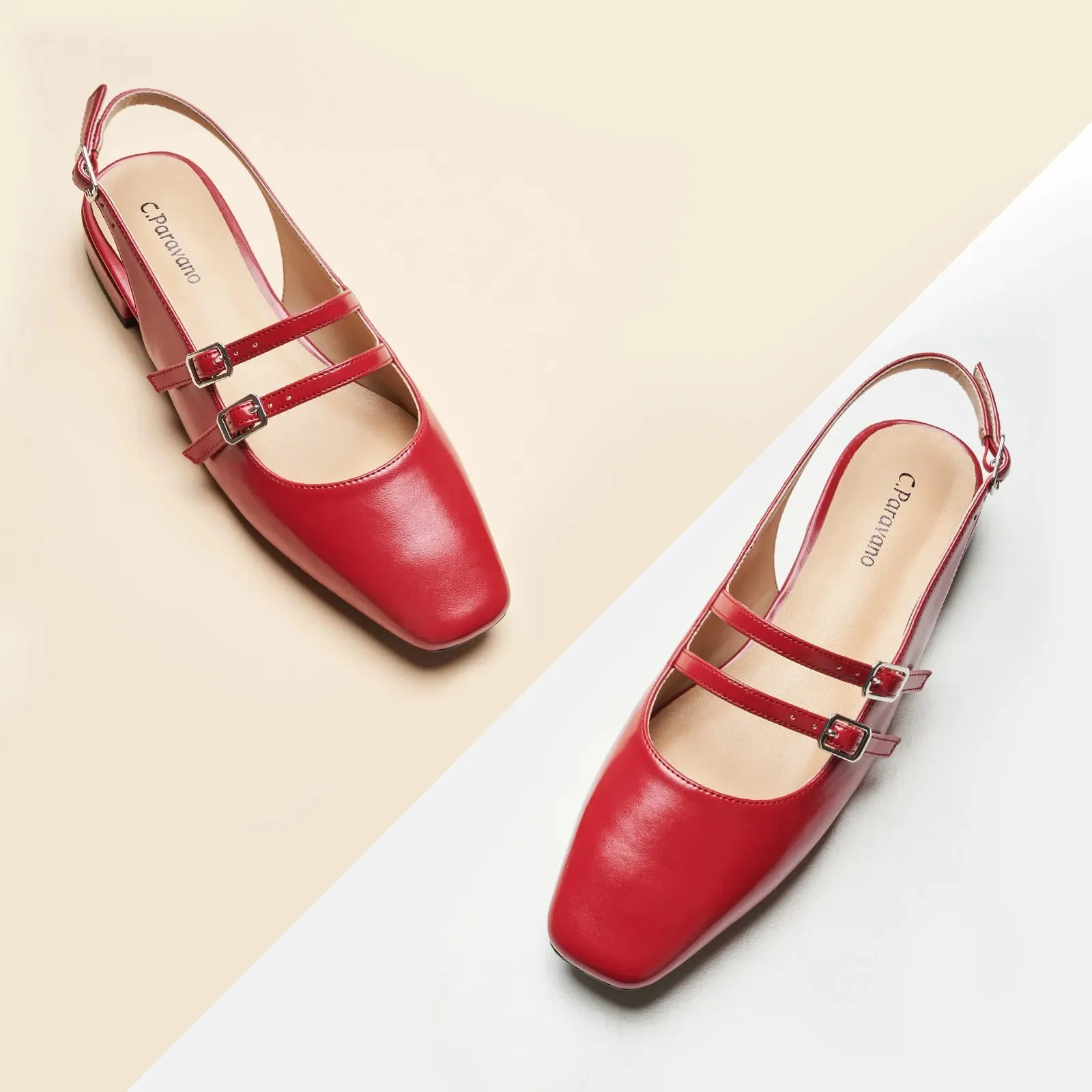 Double-Straps Slingback Mary Jane (Alyssa S