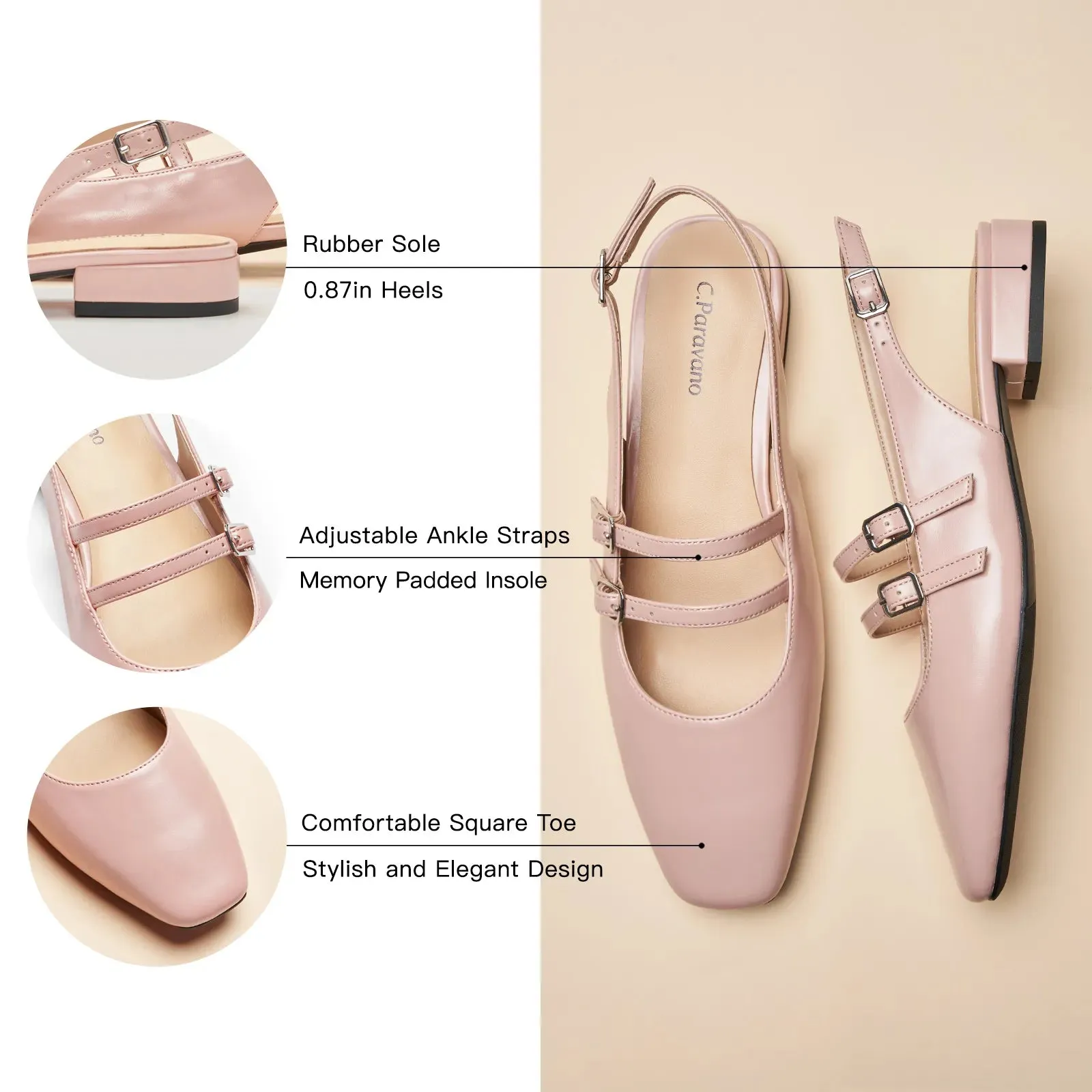 Double-Straps Slingback Mary Jane (Alyssa S