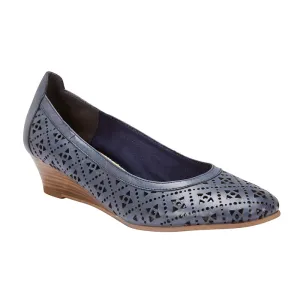 Earl Heel in Navy Leather