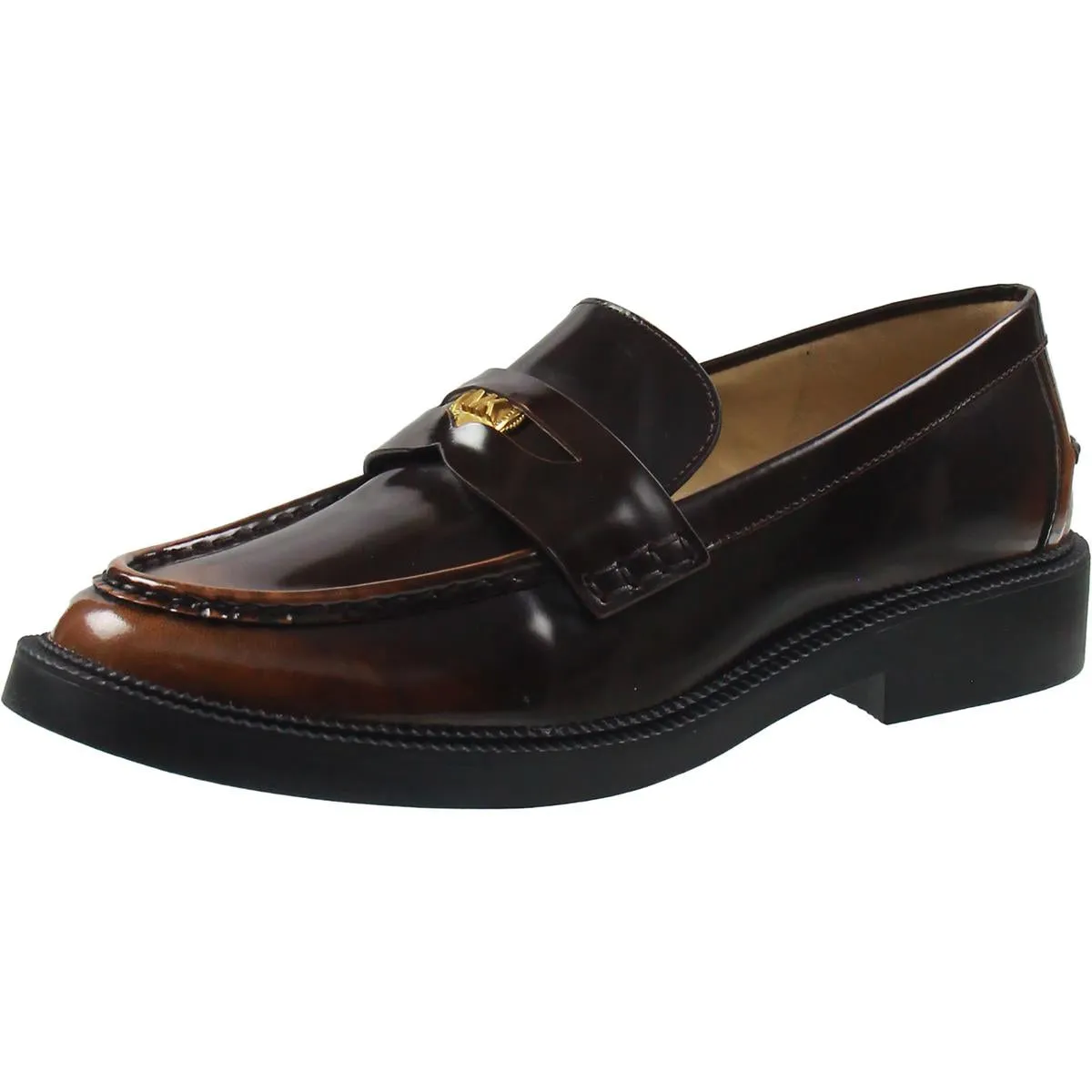 EDEN  Womens Eyelet Leather Loafers