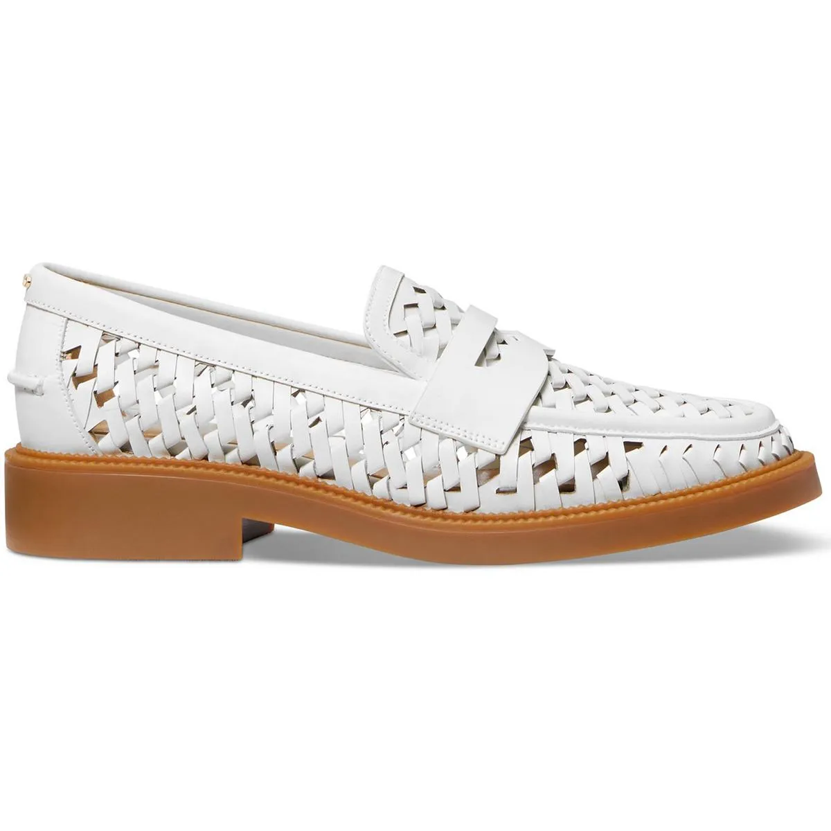 EDEN  Womens Eyelet Leather Loafers