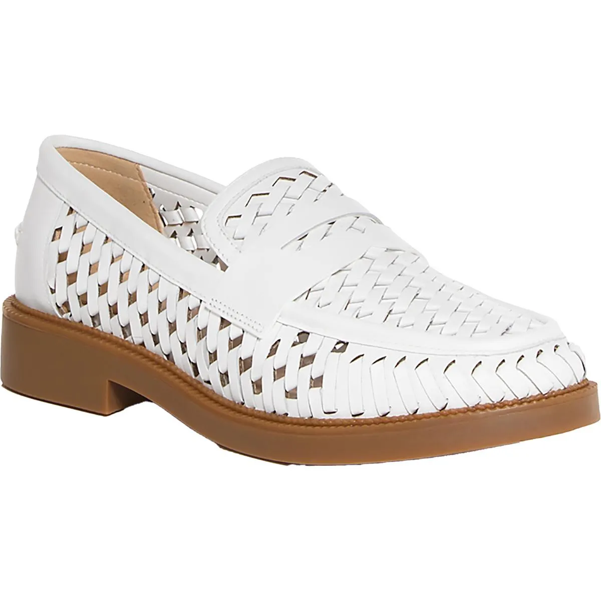 EDEN  Womens Eyelet Leather Loafers