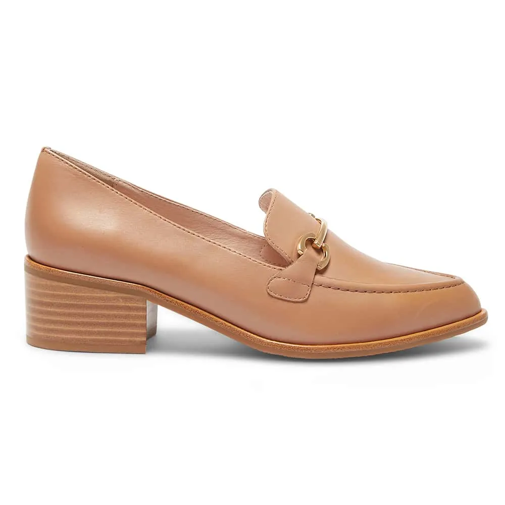 Elena Loafer in Nude Leather