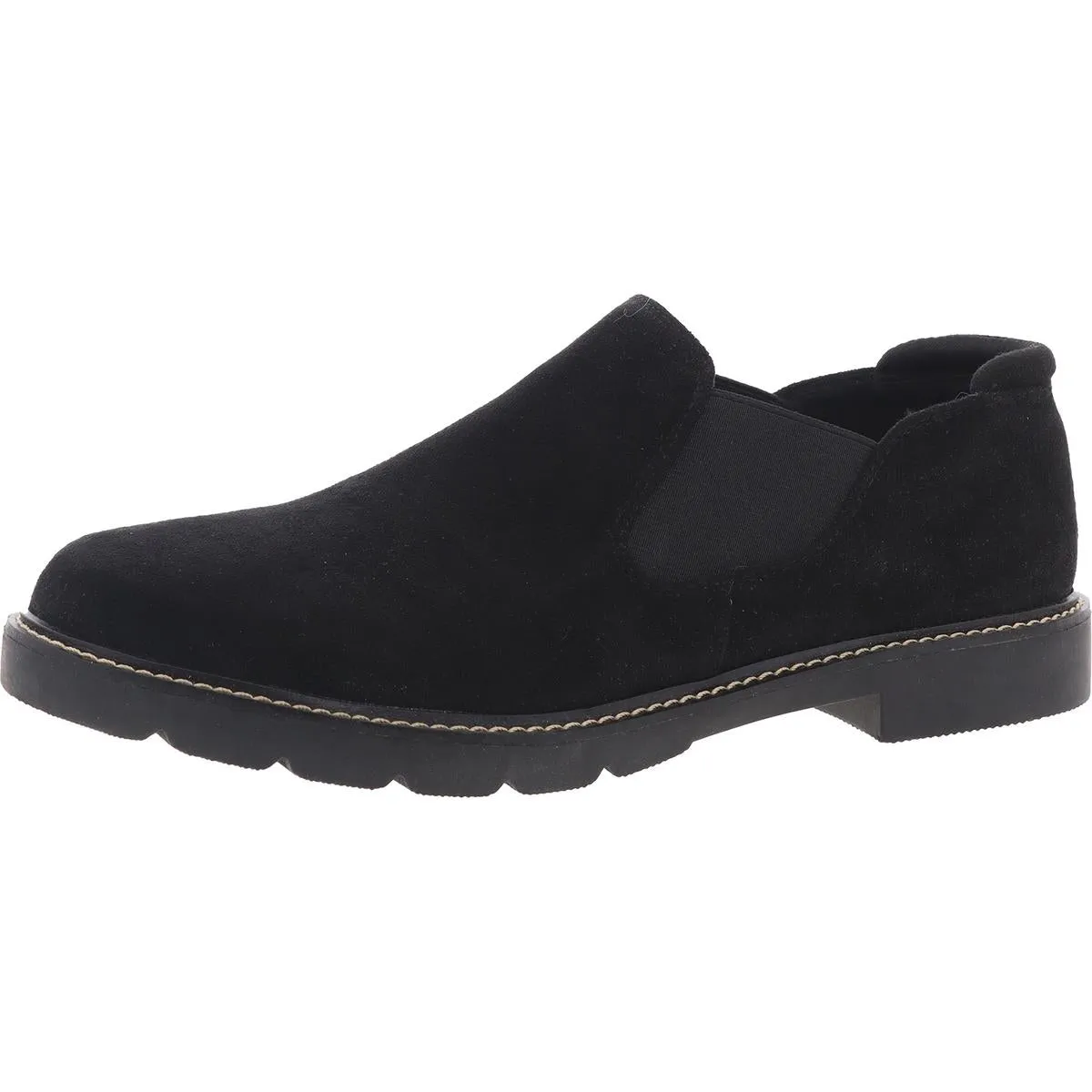 Eliza Womens Padded Insole Faux Suede Loafers