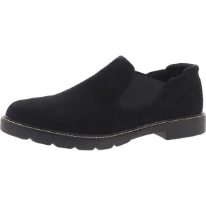 Eliza Womens Padded Insole Faux Suede Loafers
