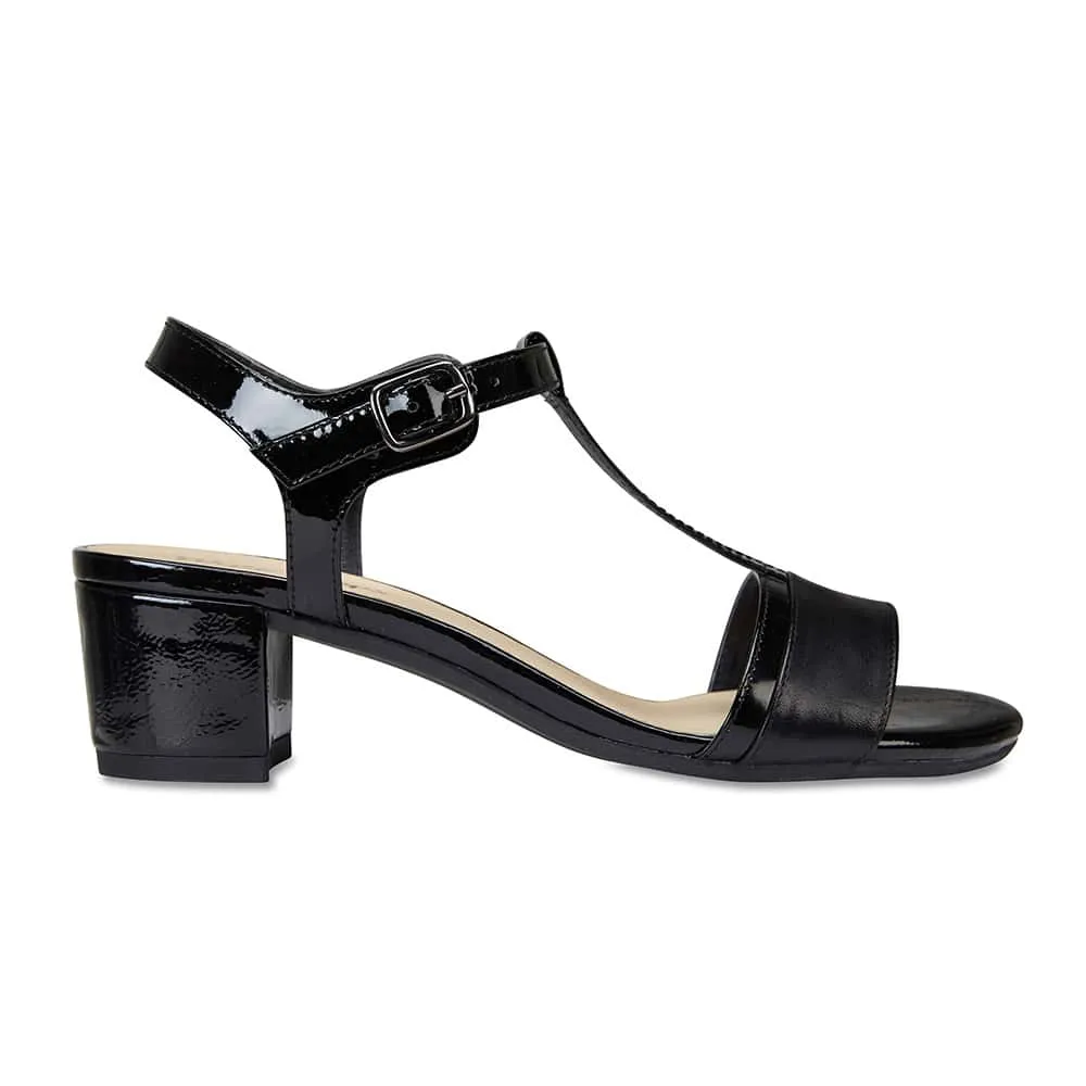 Ella Heel in Black Leather