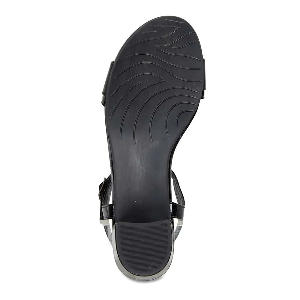 Ella Heel in Black Leather