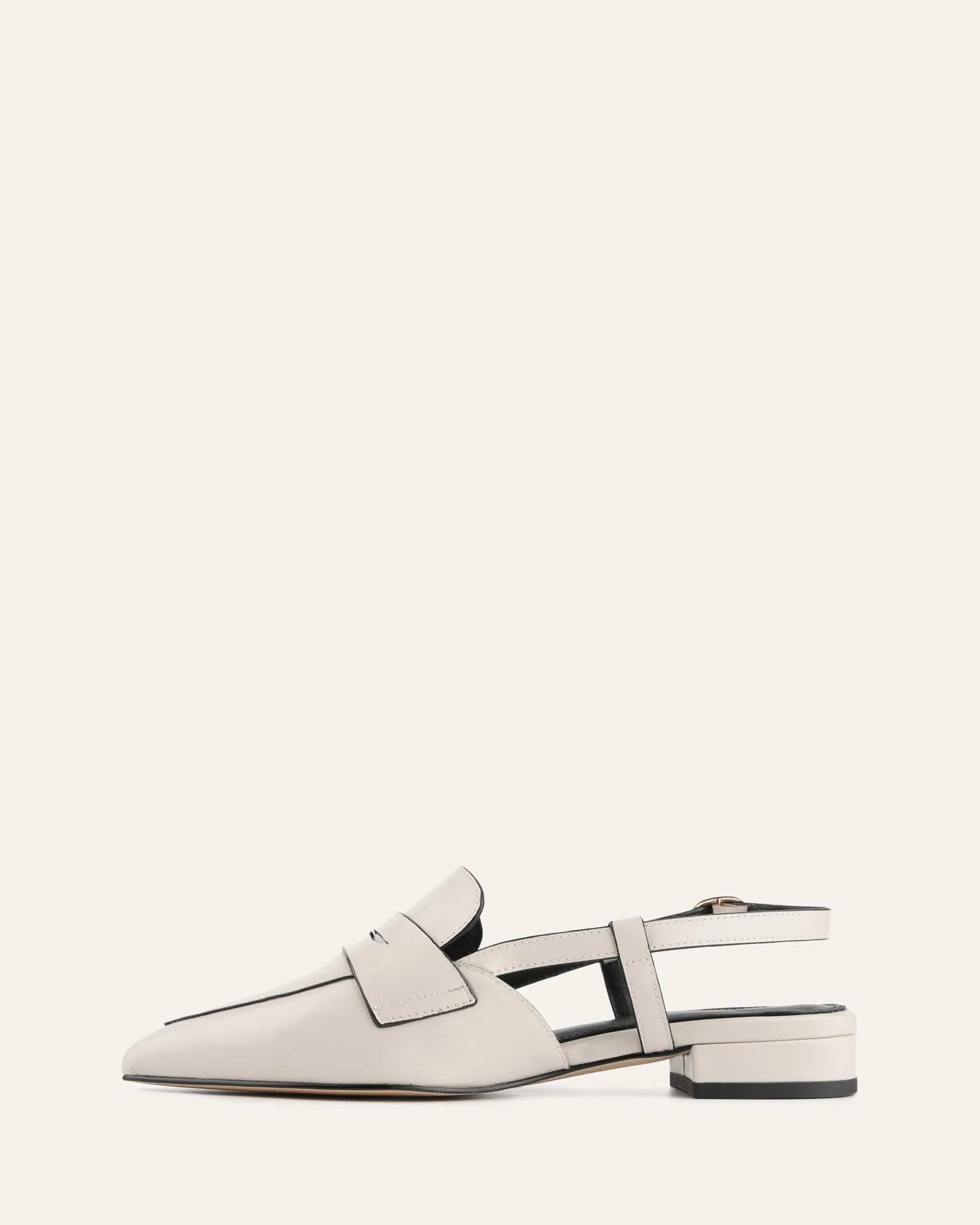 ELOISE DRESS FLATS BONE LEATHER