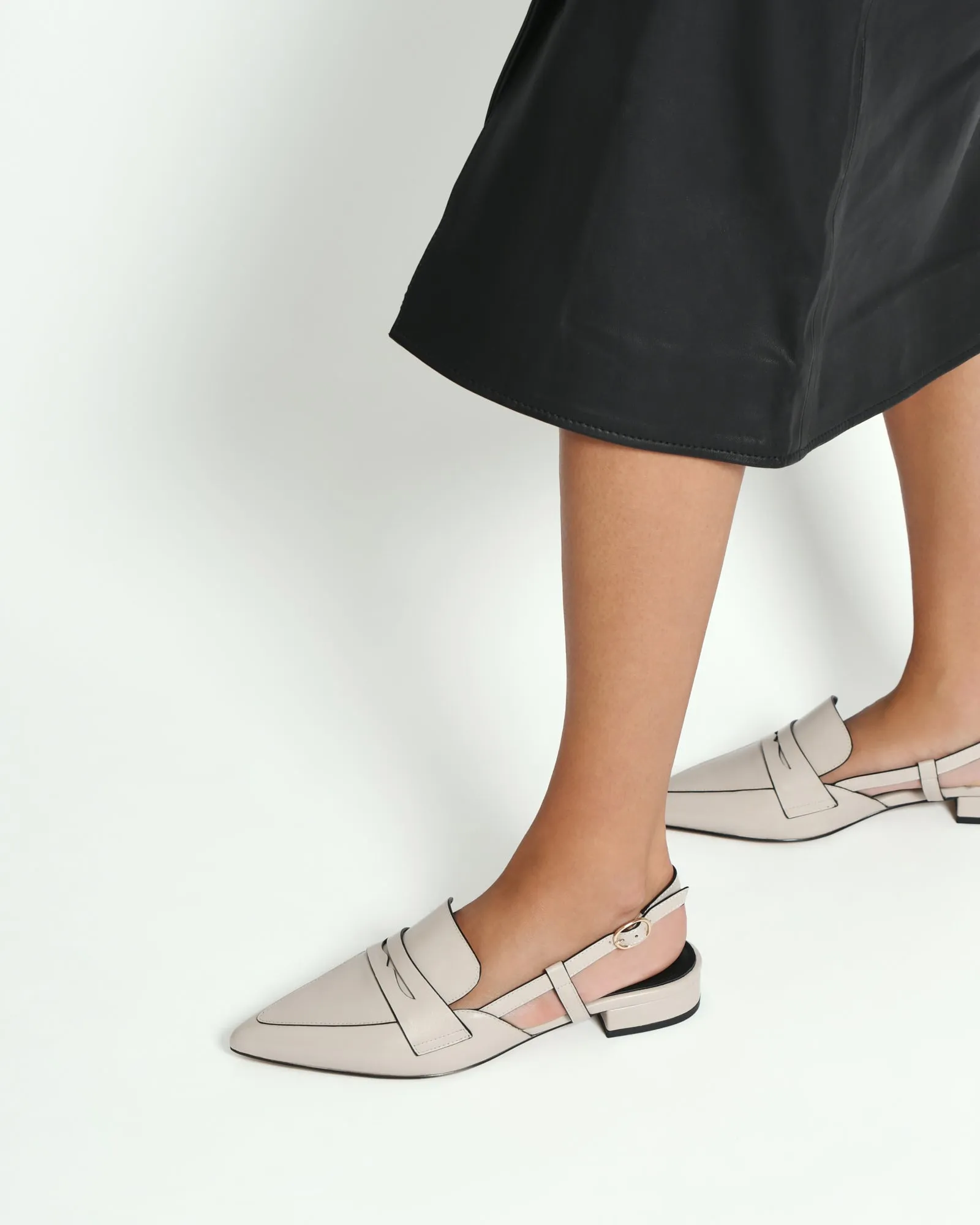 ELOISE DRESS FLATS BONE LEATHER