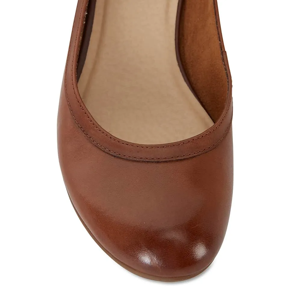 Elton Heel in Cognac Leather