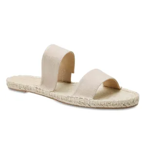 Embassy Sandal in Natural Canvas