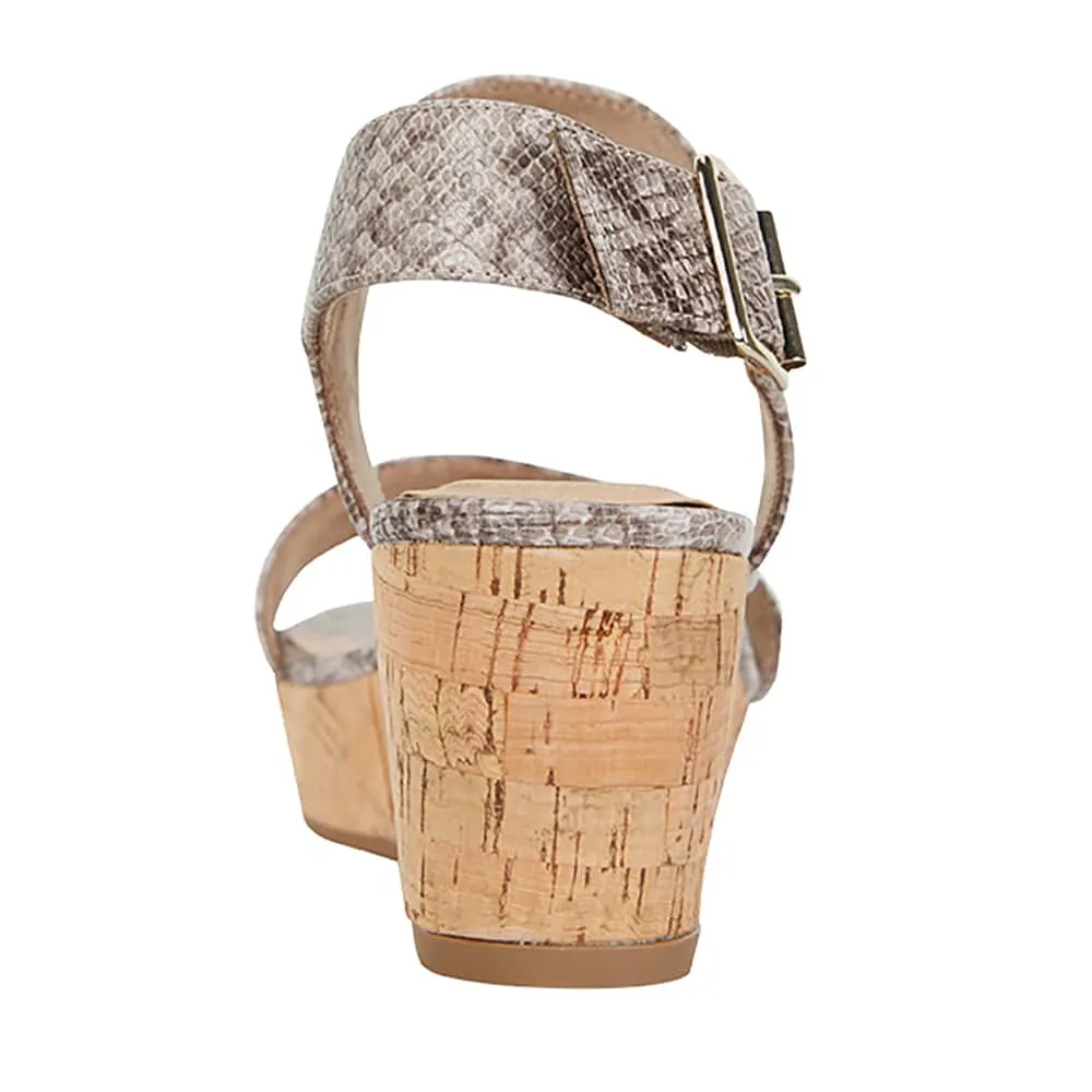 Ember Heel in Snake Fabric