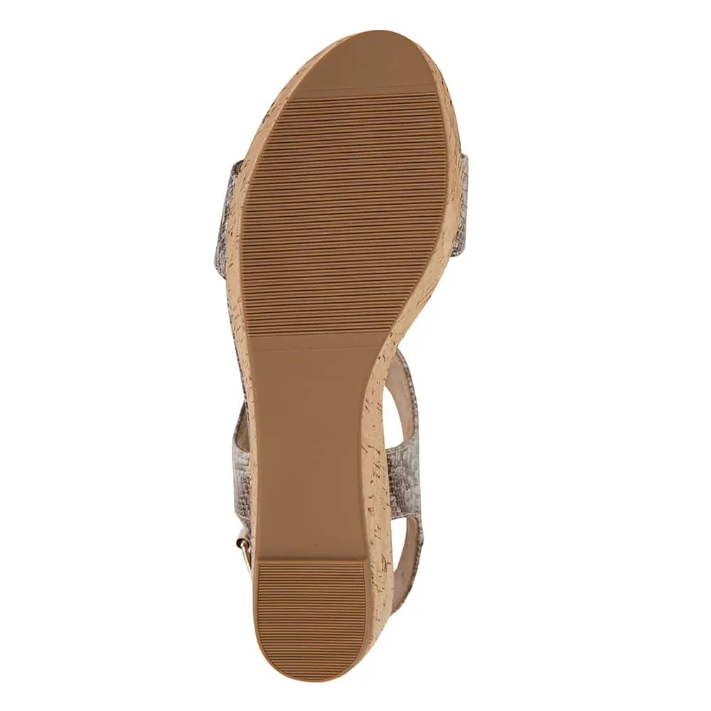 Ember Heel in Snake Fabric
