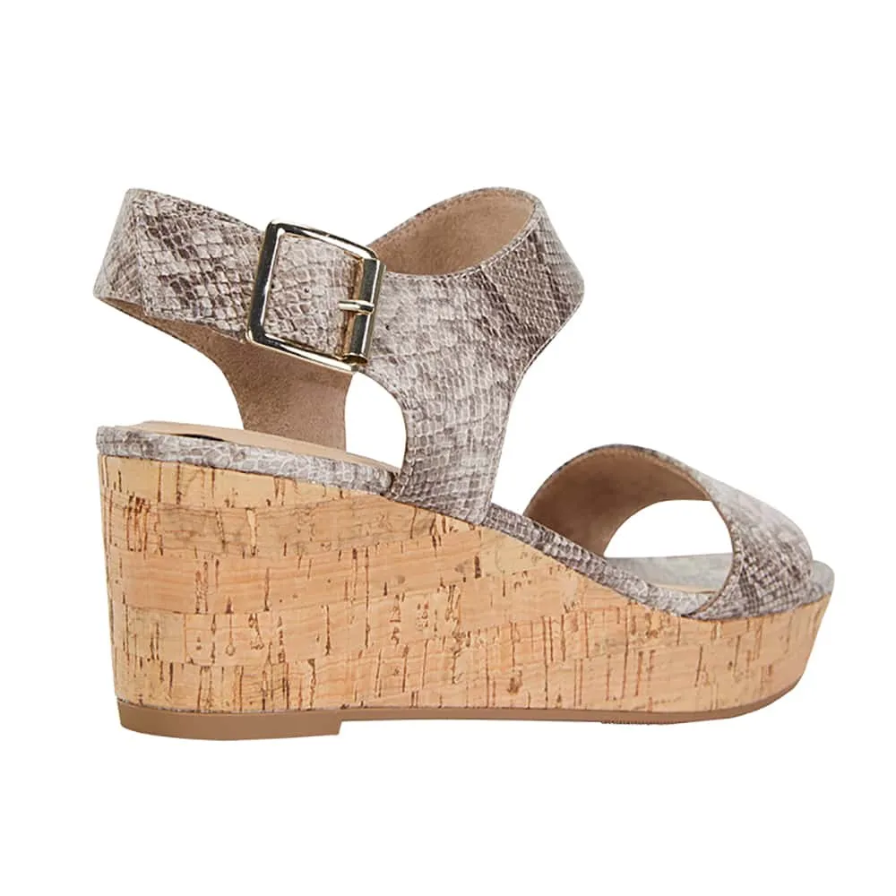 Ember Heel in Snake Fabric