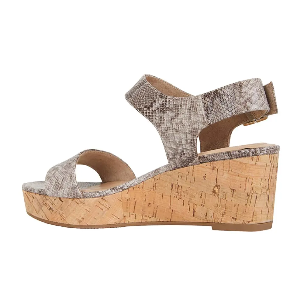 Ember Heel in Snake Fabric