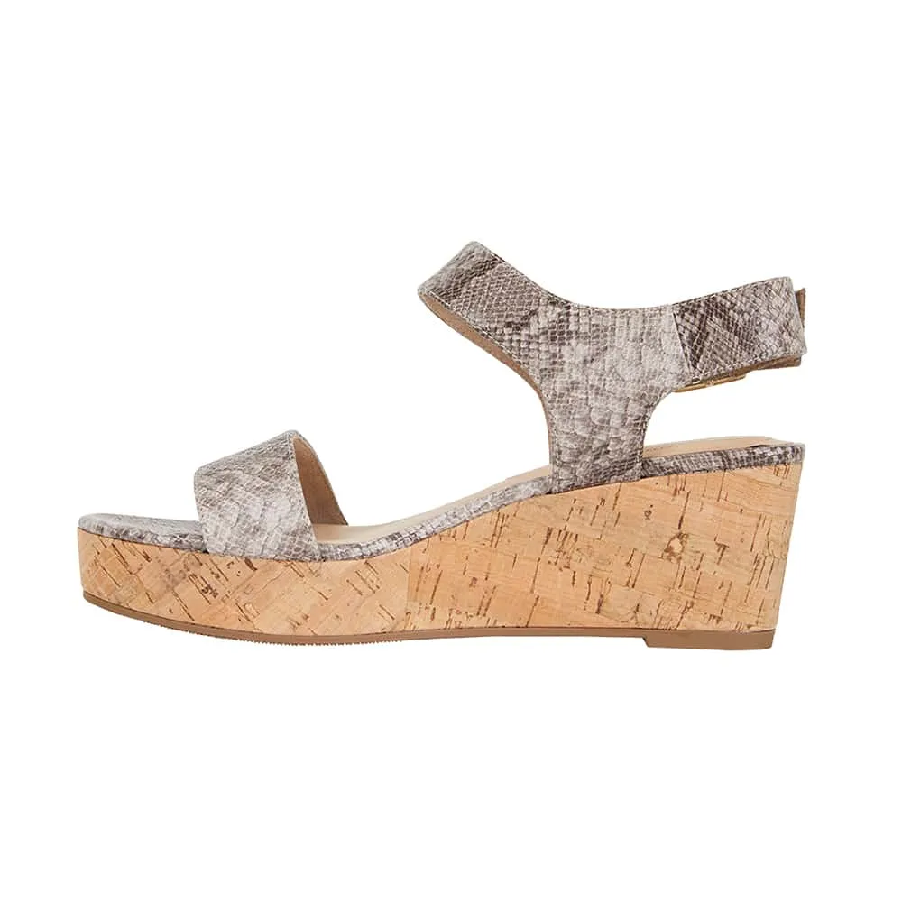Ember Heel in Snake Fabric