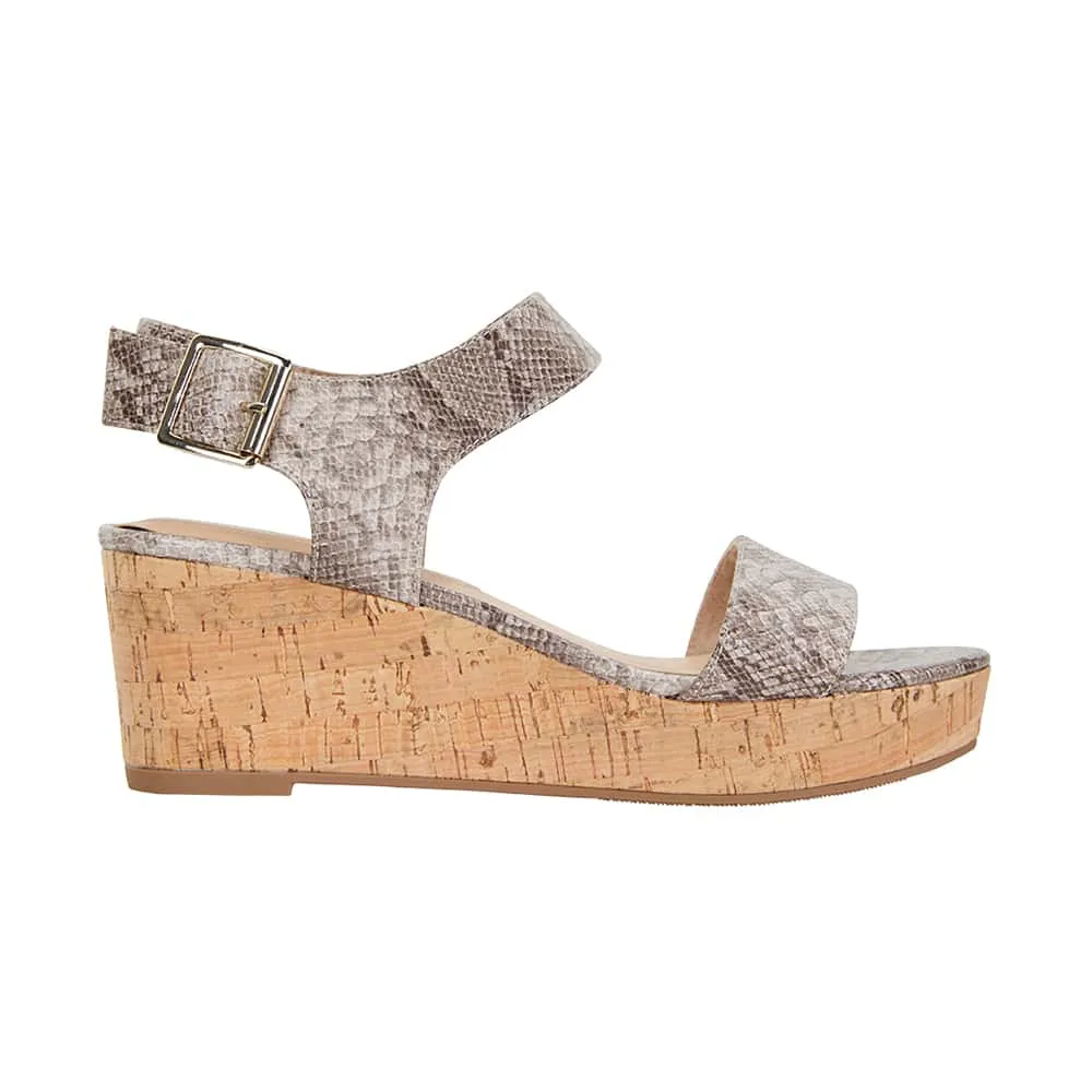 Ember Heel in Snake Fabric