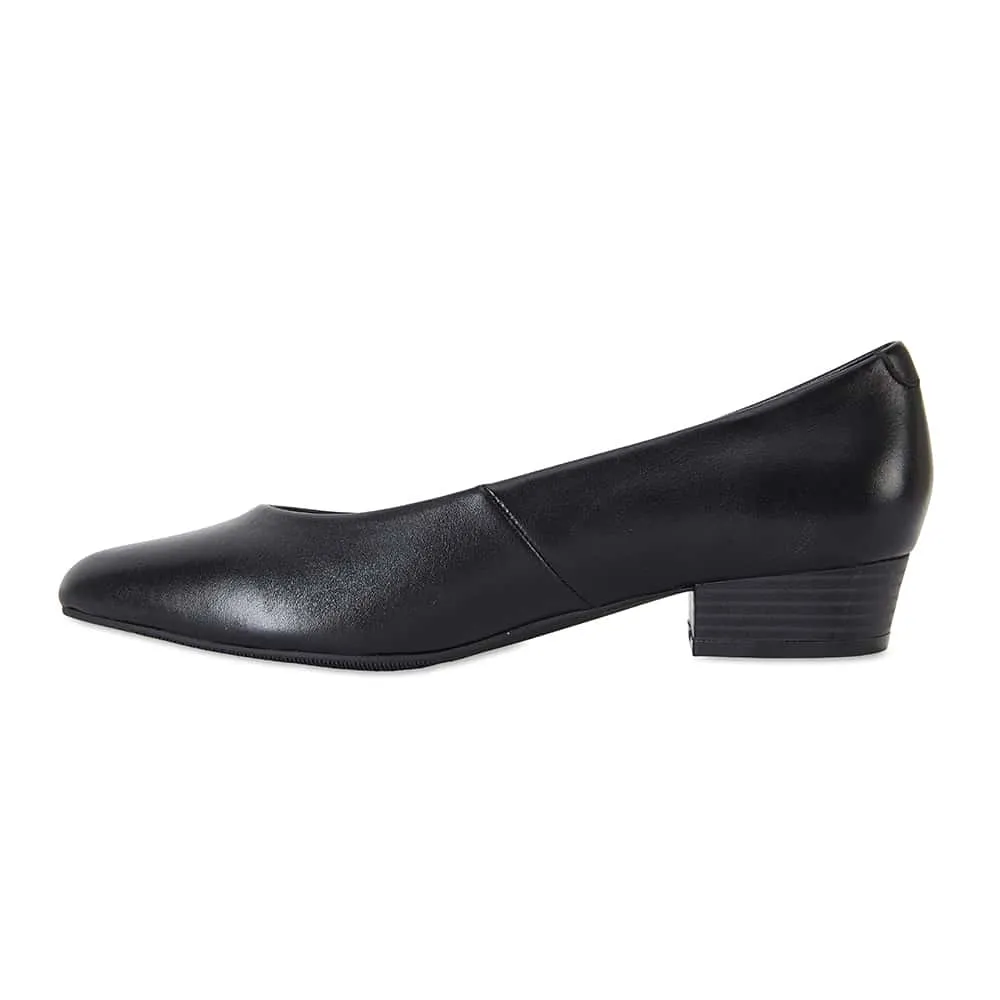 Emily Heel in Black Leather