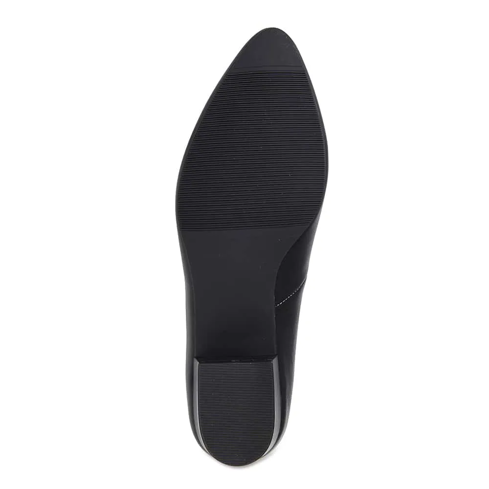 Emily Heel in Black Leather