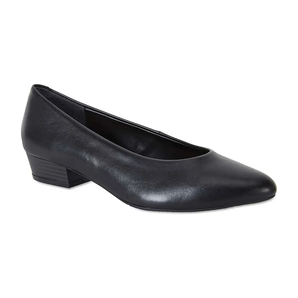 Emily Heel in Black Leather