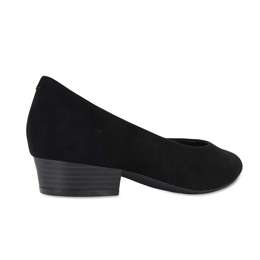 Emily Heel in Black Suede