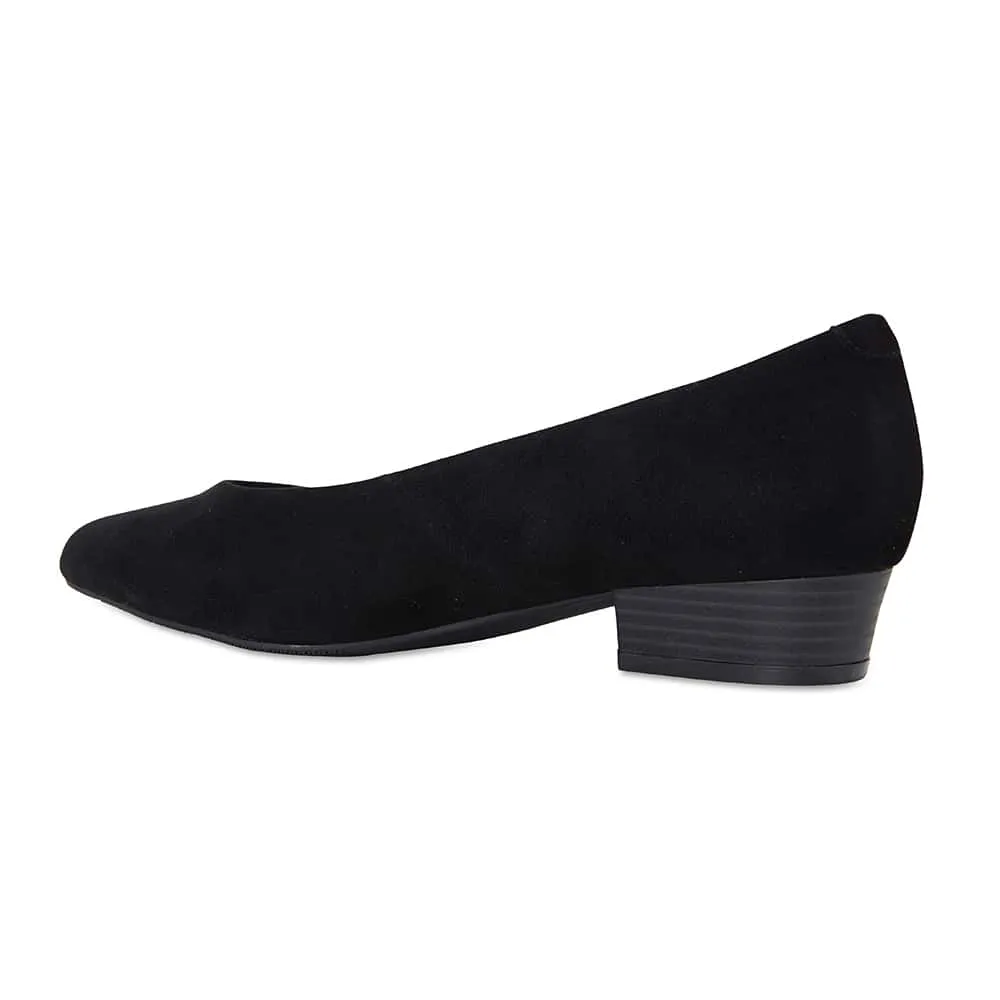 Emily Heel in Black Suede