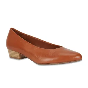 Emily Heel in Cognac Leather