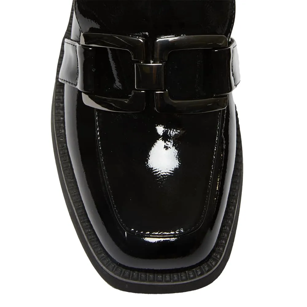 Emma Loafer in Black Patent