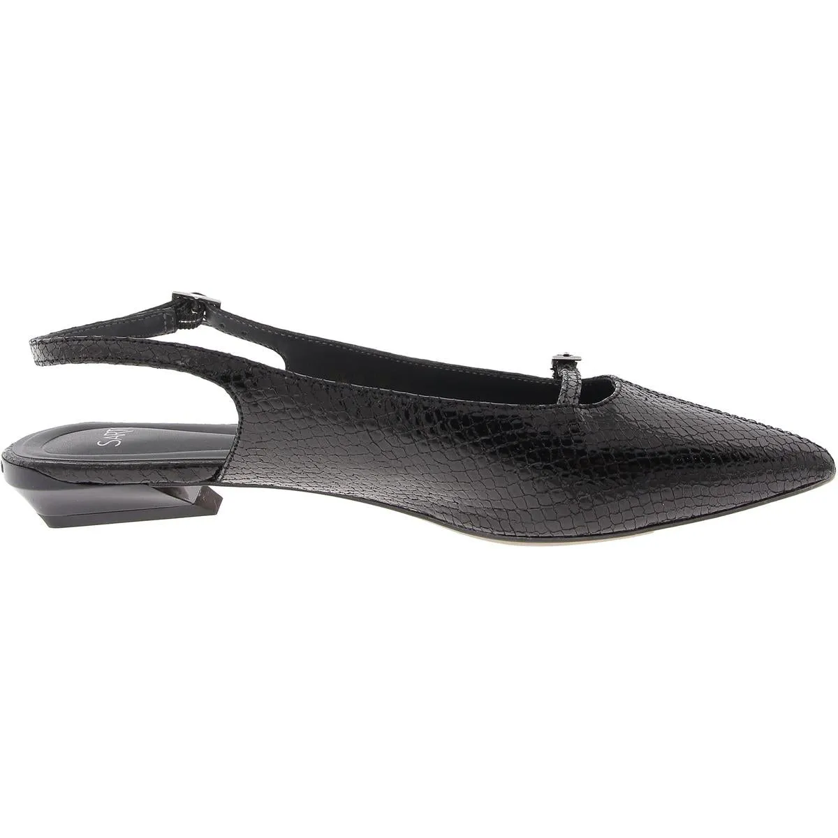 Emma Womens Textured Leather Slingbacks