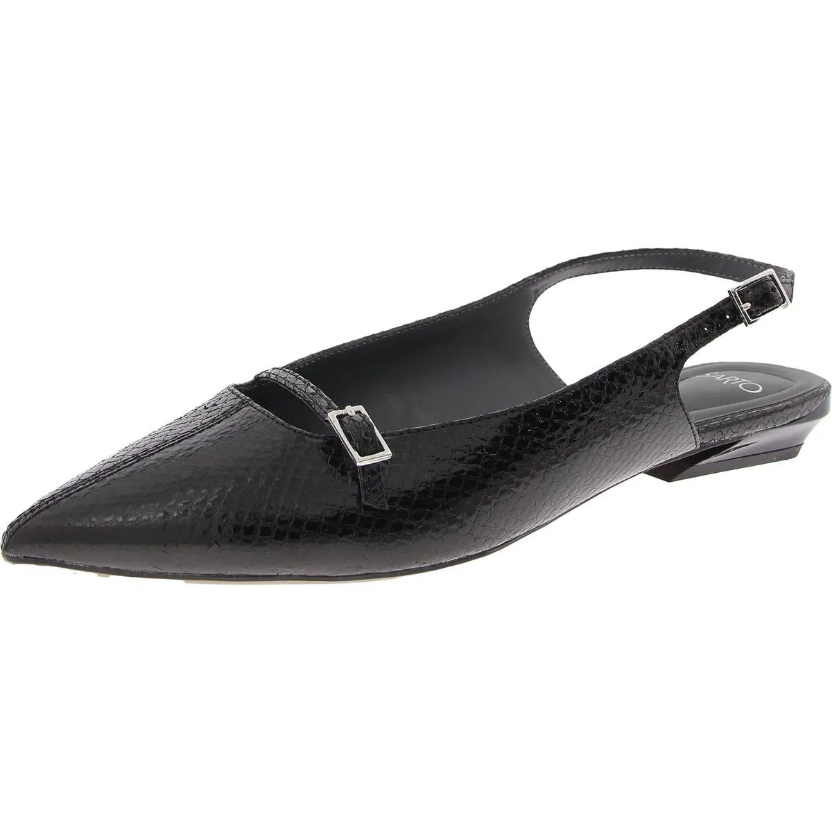 Emma Womens Textured Leather Slingbacks
