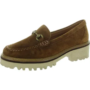 Emmalynn Womens Lugged Sole Suede Loafers