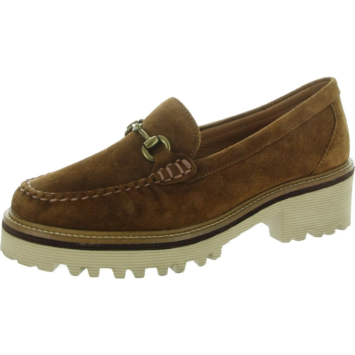 Emmalynn Womens Lugged Sole Suede Loafers