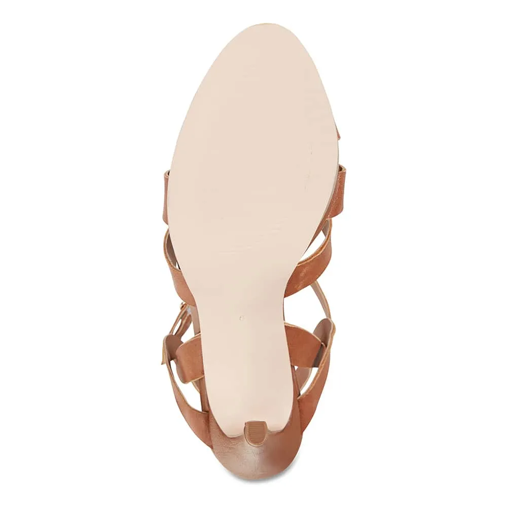 Empire Heel in Tan Leather