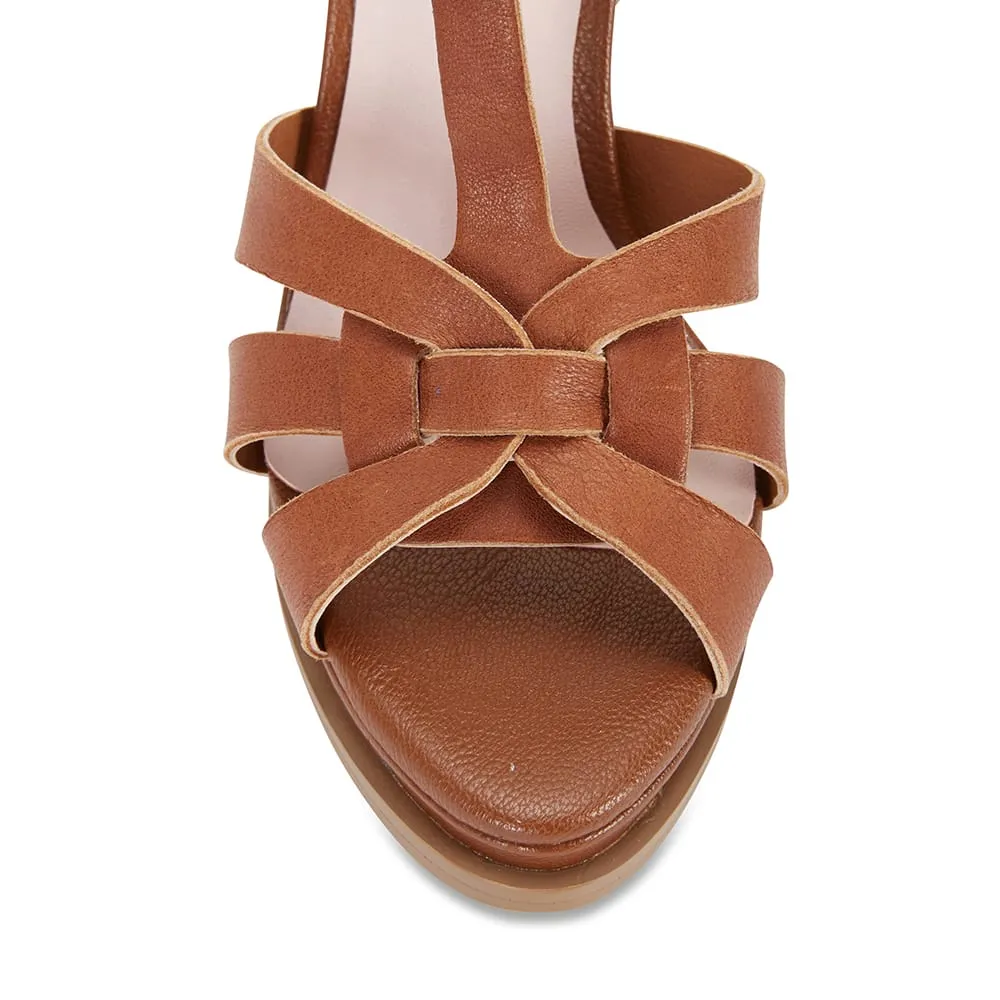Empire Heel in Tan Leather